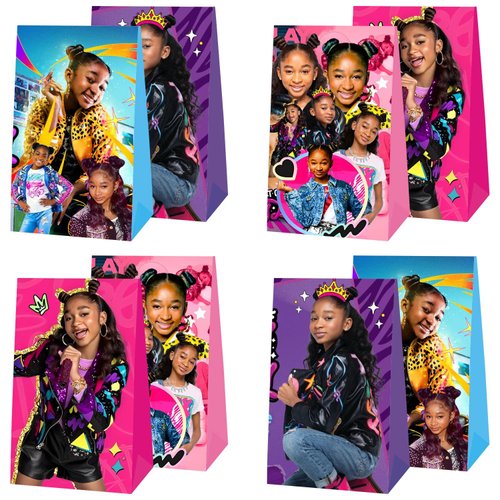 Vibbint 12pcs Girl Party Favor Gift Bags, Girl Birthday Decorations for Girl Party Supplies