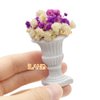 iLAND Miniature Dollhouse Accessories, 2pcs Dollhouse Plants w/Dry Flowers (2pcs Mini Urn Planters w/Flowers)