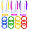 [ Score Ring ] 3 Pack Easter Inflatable Bunny Ring Toss Game Easter Rabbit Ears Ring Toss Party Games Inflatable Toys Gift for Kid Family School Party Favor Indoor Outdoor Toss Game (3 Set & 12 Rings)