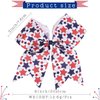 American USA Flag Cheer Bows for Girls,Red White and Blue Patriotic Flag Festival Hair Bow With Elastic Band Hair Accessories (flag b)