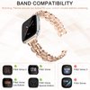 TOYOUTHS Metal Link Compatible with Fitbit Versa 2 Watch Band/Versa Lite/Versa Bands for Women Stylish Dressy Strap Designer Bracelet Replacement Wristbands for Versa 2 Special Edition, Dark Golden