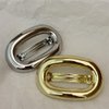2pcs Metal Hair Clips,Hollow Oval Metal Hair Barrettes Snap Hair Clips French Clips,Simple Vintage Hairpins French Hair Clips,Gold Hair Clips Silver Barrettes Hair Accessories for Women (Silver Gold)