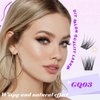 GAQQI Lash Clusters, Eyelash Clusters 120PCS D Curl Individual Lashes, Wispy Cluster Eyelash Extension 10mm Only, Natural Looking Cluster Lashes （GQ03, D Curl, 10mm)