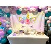 XYJolivian Unicorn Backdrop Happy Birthday Party Decorations for Girls Princess Children's Birthday Party Decorations Studio Props 6x3.6FT