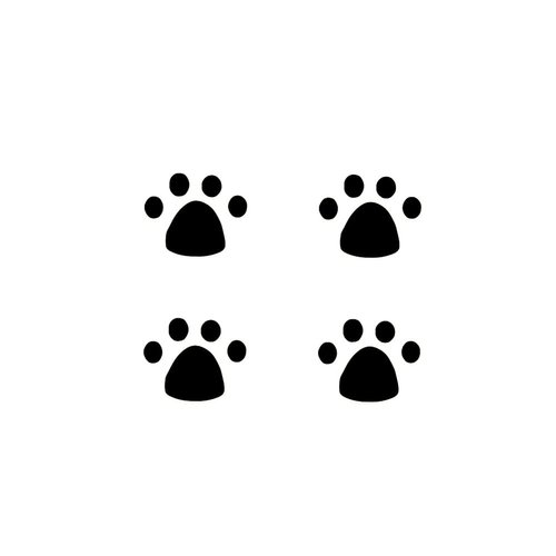 Oottati Waterproof Tiny Cute Fake Hand Neck Temporary Tattoos Stickers 2 Sheets Cat Dog Footprint
