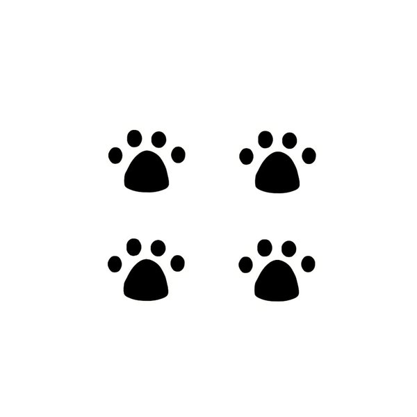 Oottati Waterproof Tiny Cute Fake Hand Neck Temporary Tattoos Stickers 2 Sheets Cat Dog Footprint