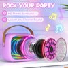 Karaoke Machine for Kids Adults, Portable Mini Karaoke Speaker with 2 Wireless Microphones, Stereo Sound and Colorful Lights, Toys Birthday Gifts for Girls 4, 5, 6, 7, 8, 9, 10, 12+ Years Old Toddler