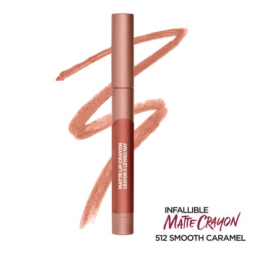 L’Oréal Paris Infallible Matte Lip Crayon, Smooth Caramel (Packaging May Vary)