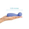 plusOne Personal Massager for Muscle Relaxation 10 Vibration Settings Waterproof Body Safe Silicone Ultra Hygienic Quick Charging USB Cable, Premium Periwinkle, 1 Count