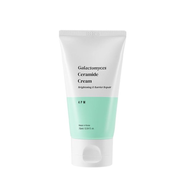 4PM Galactomyces Ceramide Cream (2.54 fl. oz), for Glass Skin Barrier, Face Moisturizer, Moisturizing Face Cream, Glow Brightening & Hydration, Korean Skincare, Made by SEOUL4PM