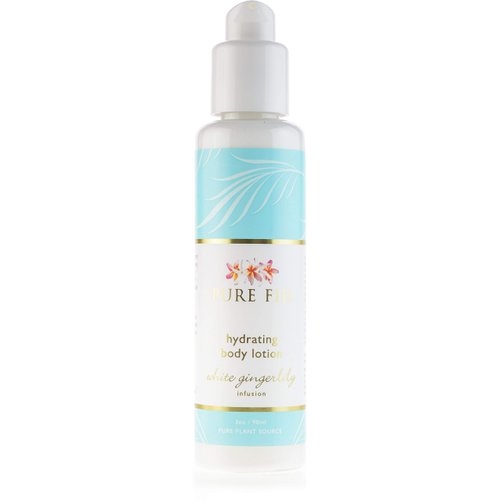 PURE FIJI Body Lotion Hydrating - Moisturizing Lotion for Dry Skin with Coconut Milk and Vitamin E, Organic Body Lotion For Women and Men, White Gingerlily Scent, 3 oz