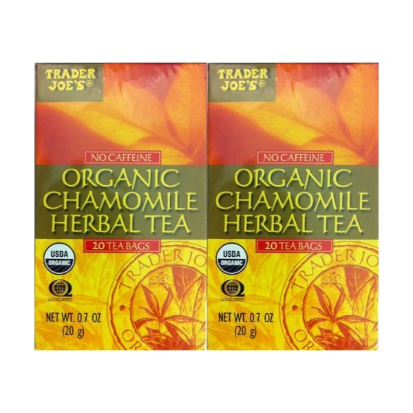 2 Boxes Trader Joe's No Caffeine Organic Chamomile Herbal Tea