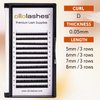 Eyelash Extension B C CC D J Curl Mix 5-20mm 0.03-0.15 Super Matte Classic Lash Extensions Professional Supplies for Lash Techs (D-0.05, 5-8mm)