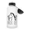 Horse Related Gifts Buck Off Funny Horse Gifts Horse Themed Gifts for Women Horse Gifts for Men Horse Water Bottle Gift 2-Pack Aluminum Water Bottles with Cap & Sport Top White