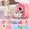 Instant Print Camera for Kids,Christmas Birthday Gifts Toy for Girls HD Video Camera for Kids，Kids Instant Print Camera Portable Toy 3 4 5 6 7 8 9 Year Old Child with 32GB Card-Pink
