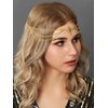 Aukmla Boho Head Chain Jewelry Gold Layered Headpiece Hair Chains Festival Halloween Prom Costume Headband Hair Accessories for Women