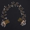fxmimior Bride Hair Accessories Crystal Hair Vine Headband Wedding Hair Comb Evening Party Hair Piece (gold)…