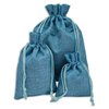 12-Pack 5.5x7.75 Natural Burlap Gift Bags w. Drawstring (Teal Blue, Medium) for Party Favors, Presents or DIY Craft by TheDisplayGuys