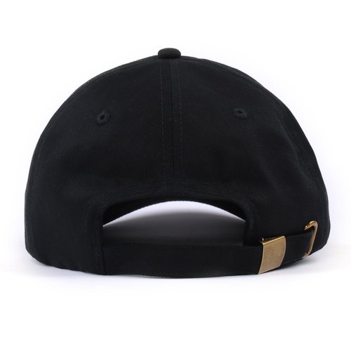 Rose Embroidered Dad Hat Adjustable Women Men Cotton Floral Baseball Cap (Black)