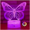 Butterfly Night Light, Birthday Gift for Girls 3D Illusion Lamp Kids Bedside Lamp with 16 Colors Changing Remote Control Butterfly Toys Girls Gifts (Butterfly)