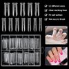 138 Pcs Dual Nail Forms Set Gel Nail Extension Mold 12 Sizes with Scale Clear Nail Mold Dual Nail Dual-ended Gel Brush and Nail File Nail Tips Clip Cuticle Pushers Nail Cleaning Brush