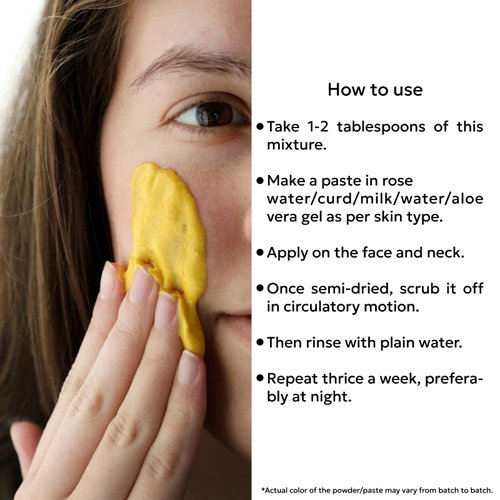 Yauvanya Sandalwood Ubtan | Face Scrub | Batna with Turmeric, Sandalwood Dust - 100 gms