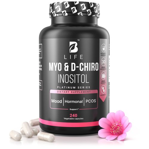 B Life Company Myo-Inositol & D-Chiro Inositol by B Life - 240 Capsules | Made in USA | 40:1 Ratio | Vitamin B8 Supplement