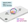 lenoup Rainbow Cell Phone Ring Stand Holder,Purple Multicolor Ring Grip Kickstand,360 Rotation Metal Finger Ring for Almost All Phones,Pad