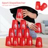 yeesport 24 Pcs Sport Stacking Cups, Speed Training Game for Challenge Competition, Plastic Stacking Cups, Classic Family Game for Kids and Adults, Blue+Red