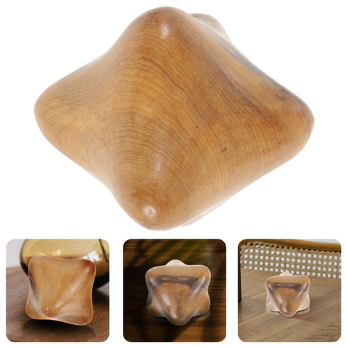 Milisten Hexagon Hand Massager Wood Hand Ball Thai Massage Trigger Point Massager Relief Tool