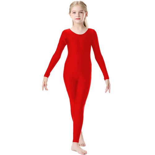 OVIGILY Girls Kids Long Sleeve Dance Unitard Bodysuits