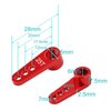 ShareGoo 2PCS Metal 25T Servo Horn M3 Threads Steering Arm Server Rocker Compatible with Futaba Savox Power HD HSP Servos Motor 1/8 1/10 RC Car Truck,Red