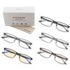 EYECEDAR 5-Pack Reading Glasses for Men Metal Frame Spring Hinges Include a pair of Blue Light Blocking Computer Readers Eyeglasses 2.00