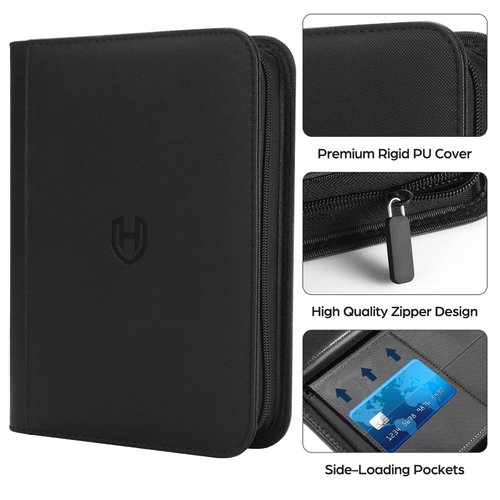 Trading Card Binder with Sleeves, Card Binder Collect Holder Album, Holds Up to 240 Cards with 30 Sturdy Page, Carrying Case Binder Album, Book Folder Storage Organizer