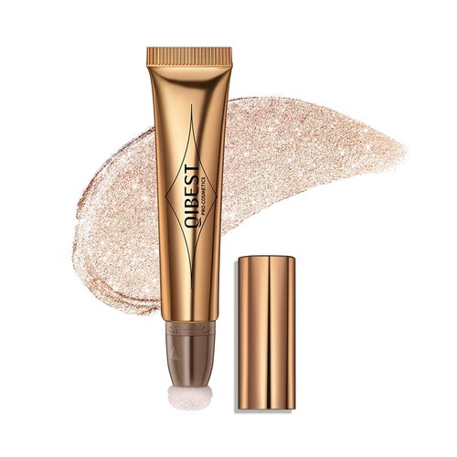 Blush Beauty Wand,Matte Face Blush with Cushion Applicator, Natural Silky Smooth Creamy Liquid Blush Wand, Lightweight Blendable Blush Stick for Cheek Lip,Cruelty-free (04 Pearl white highlighter)