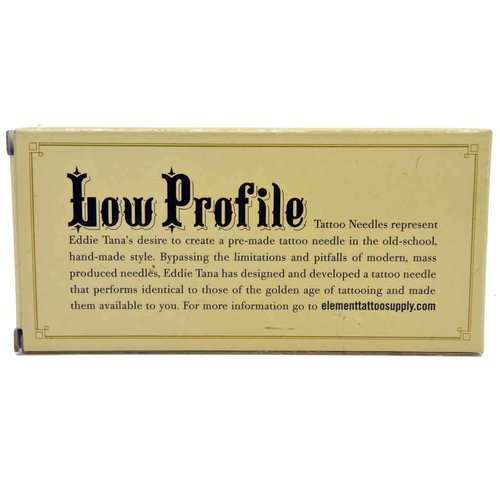 ELEMENT TATTOO SUPPLY - Eddie Tana Low Profile - Tattoo Needles - Long Bar - Tight Round Liner - Box of 50 - Long Taper - 7RL