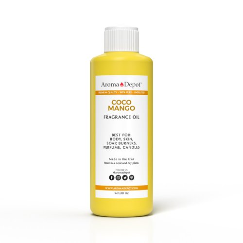Aroma Depot 16 oz / 16 Ounce Coco Mango Unisex Perfume/Body Oil Our Interpretation, Premium Quality Uncut Fragrance Oil Soap, Candle Making & Incense