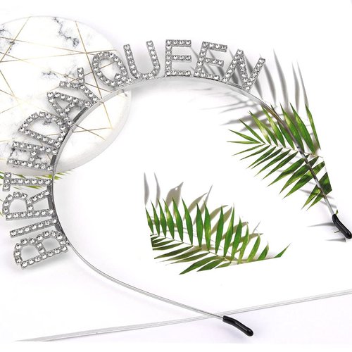 AOPRIE Birthday Crown for Women Silver Birthday Tiara for Girls Birthday Queen Headband Princess Crown Rhinestone Happy Birthday Accessories