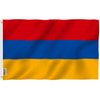 ANLEY Fly Breeze 3x5 Feet Armenia Flag - Vivid Color and Fade Proof - Canvas Header and Double Stitched - Republic of Armenia Flags Polyester with Brass Grommets 3 X 5 Ft