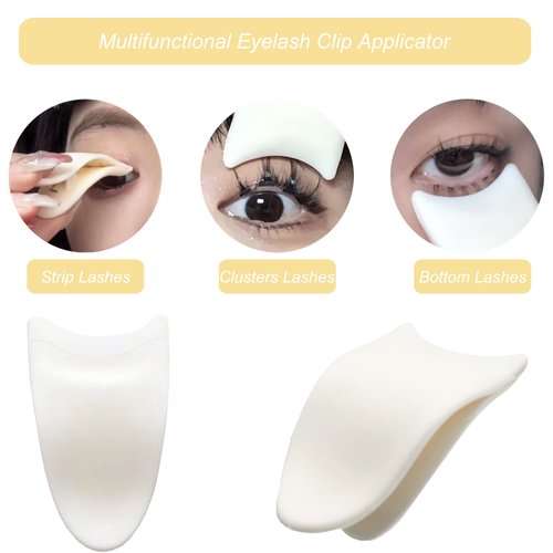 YASNAI Lashes Buddy False Eyelashes Applicator Tool for Wear Eyelashes, Eyelash Brush Tool 3 in 1 Makeup Tool Upper Lower Eye Lash Mascara Guard Applicator