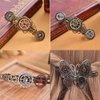 EXCEART 3pcs Steampunk Hair Clips Vintage Clock Gear Barrettes Gothic Steam Punk Cog Wheel Hairpins Hair Accessories for Women Cosplay Costume Party