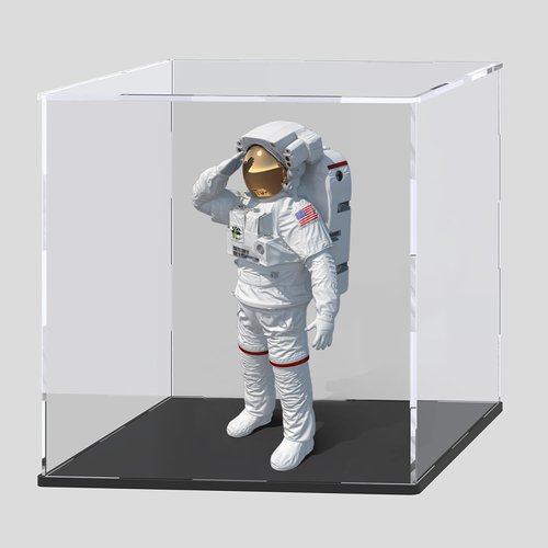 QIMOND 8 Inch Acrylic Display Case for Showcase, Clear Square Acrylic Box for Displaying Toys, Collectibles, Figures and Arts