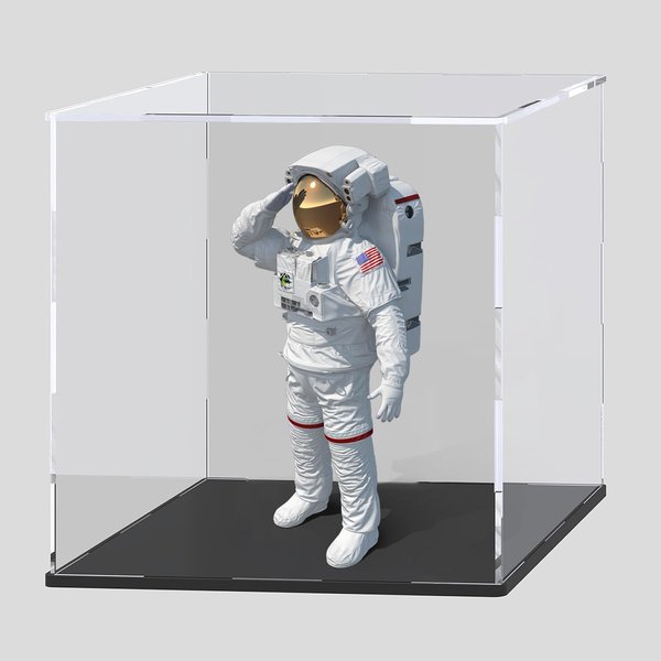 QIMOND 8 Inch Acrylic Display Case for Showcase, Clear Square Acrylic Box for Displaying Toys, Collectibles, Figures and Arts