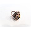 Generic Small mini rose gold copper metal gold crystal flower rose hair claw clip
