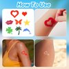 210pcs Tanning Sunbathing Stickers, Various Styles Colorful Tanning Stickers Self-Adhesive Tanning Bed Stickers Sun Bed Stickers Tan Stickers for Body Summer Indoor Outdoor