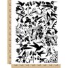 Hummingbirds and Flowers Temporary Tattoo Water Resistant Fake Body Art Set Collection - Black (One Sheet)