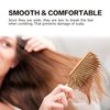 Hair Brush-Natural Wooden Bamboo Detangler Paddle Brush and Comb Set Eco Friendly Hairbrush for Women Men and Kids Thin Long Curly Hair Types and Massage Scalp(2Pcs)