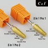 C & I 5 in 1 Nail Drill Bit, Mixed Sizes Edition, Cross Teeth, 2 Way, Professional Multi-function Nail Drills for Electric Manicure Drill Machine, Shank 3/32” (Pro2)