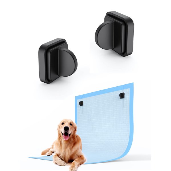 Pee Pad Holder for Dogs Potty Training Pad Magnetic Wall Holder for Leg-Lifting Dogs & Marking in The House Compatible with Any Size of Puppy Pee Pads (Black)