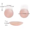 Muryobao Women Breast Lift Petals Pasties Nipplecovers Strapless Backless Bra Adhesive Wedding Dress Bras Silicone Round